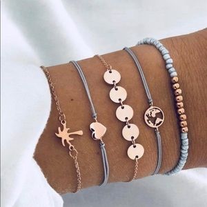 Boutique Palm Adjustable Multi Bracelet Set